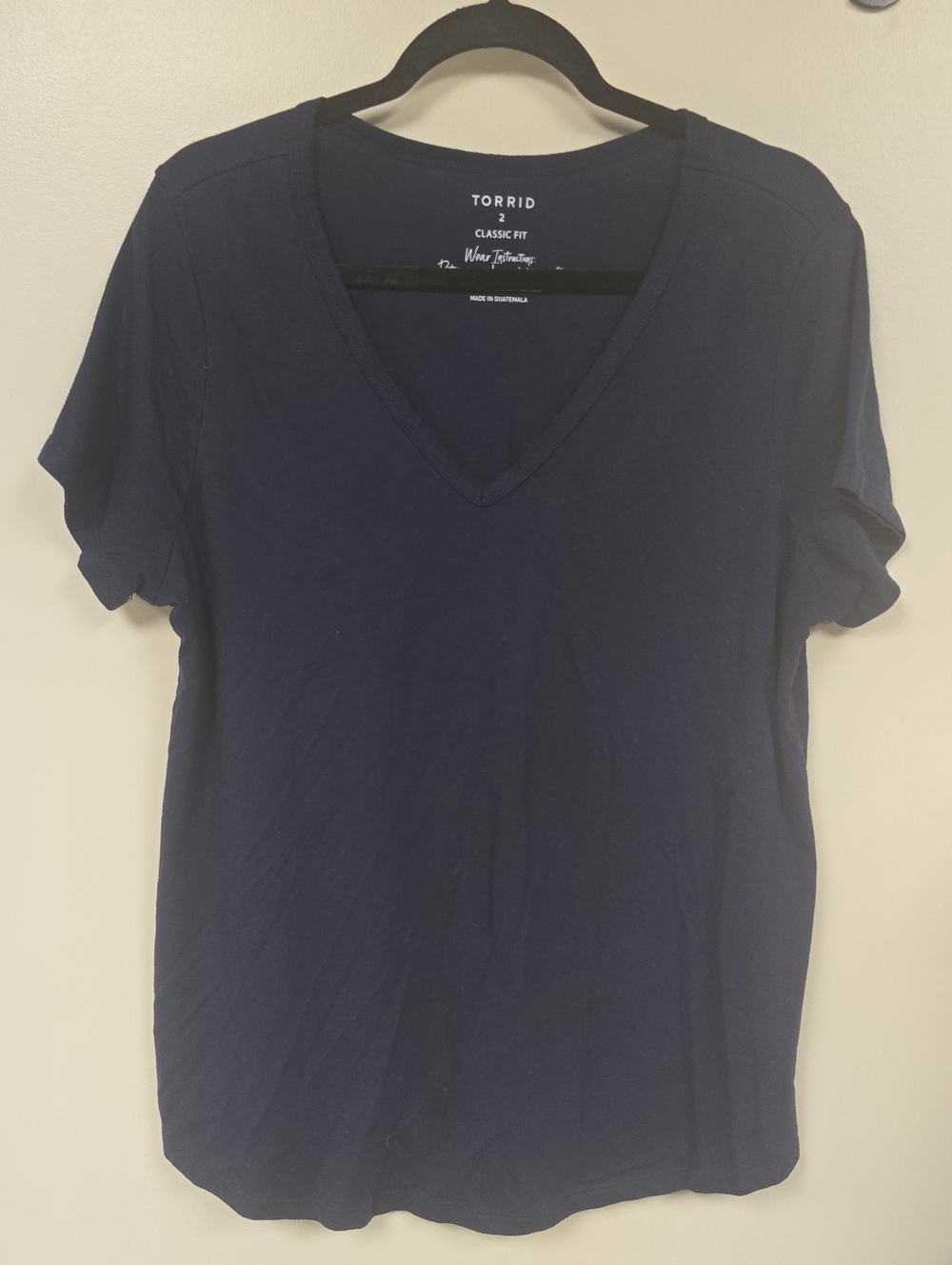 torrid Navy V-Neck Classic Fit Tee